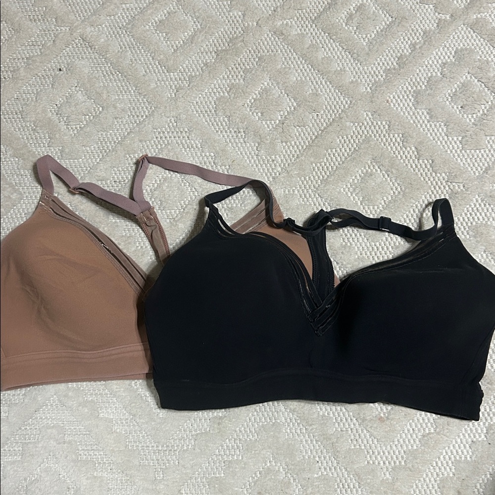 Black and nude sports bra Set Athleta size small